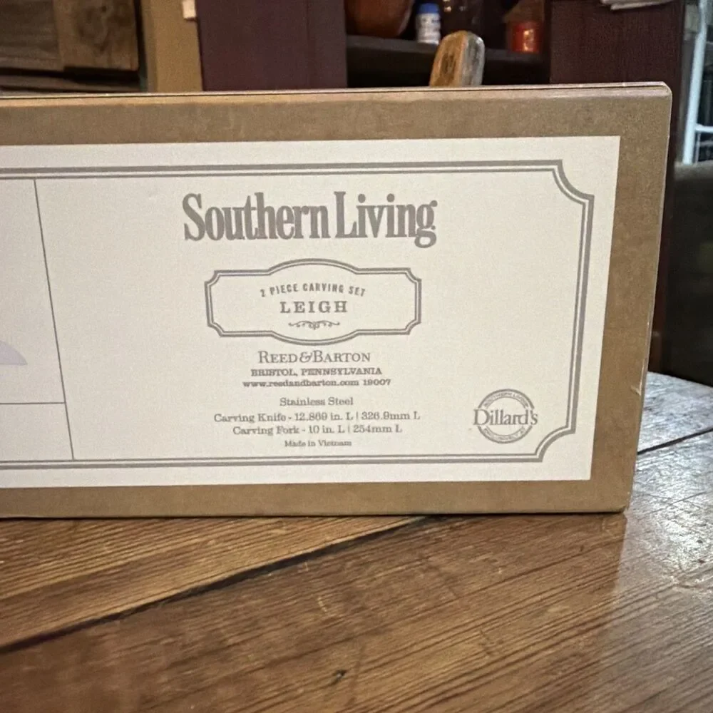 Southern Living Leigh Carving Set 2 Piece Reed & Barton 18/10 Stainless NIP